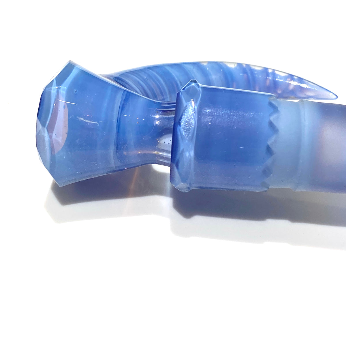 18/14mm 6 Inch Faceted Downstem and Slide Set  (Sonic/Lucy)