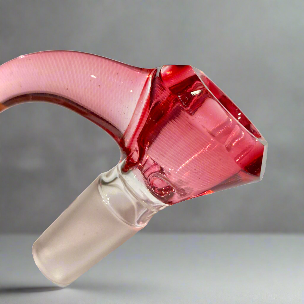 14mm Faceted 3-Hole Slide with Horn Handle (Gold Ruby)