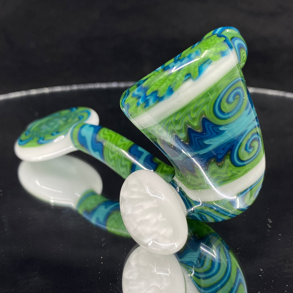 Blue/Green/White Line Work Sherlock Pipe