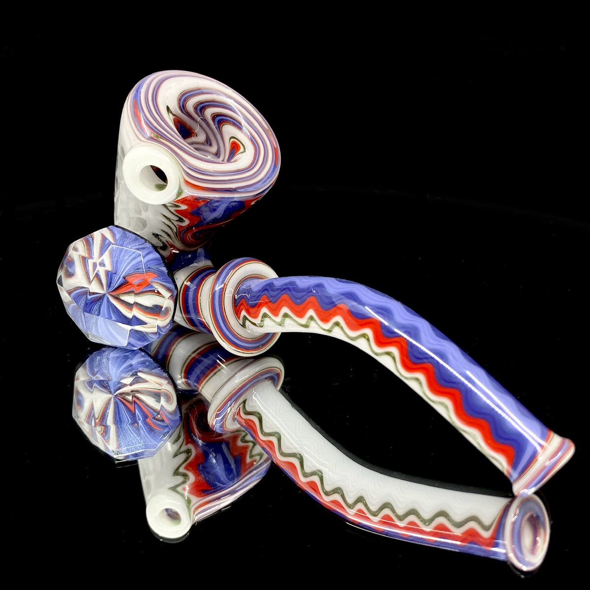 Red/White/Blue Line Work Sherlock Pipe