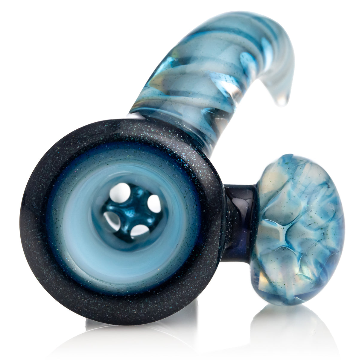 Blue Stardust/Ghost 4 Hole Slide with Horn and Marble (18mm)