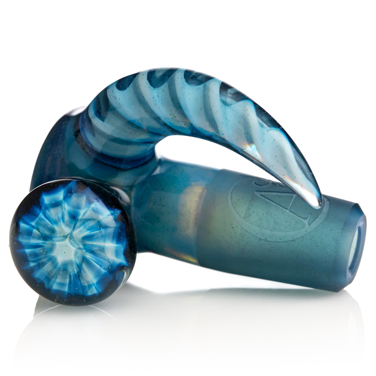Blue Stardust/Ghost 4 Hole Slide with Horn and Marble (18mm)